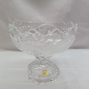 Bleikristall 24% Lead Crystal Footed Centerpiece Bowl Compote W Germany